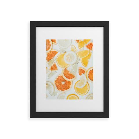 Ingrid Beddoes citrus orange twist Framed Art Print