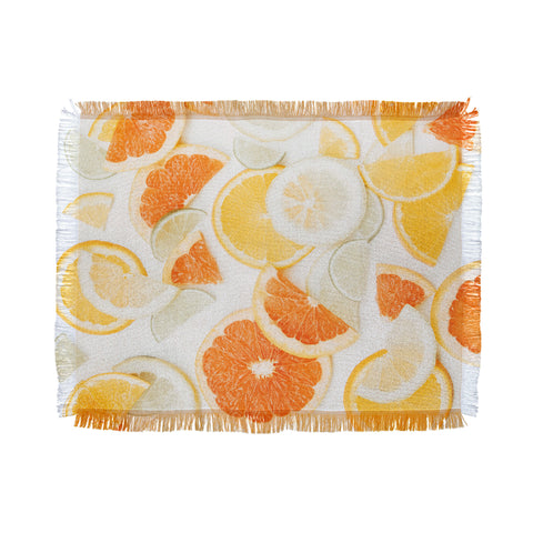 Ingrid Beddoes citrus orange twist Throw Blanket