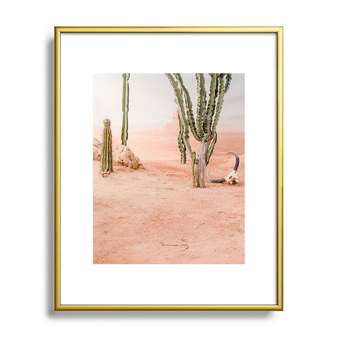 Ingrid Beddoes Desert Peach Metal Framed Art Print