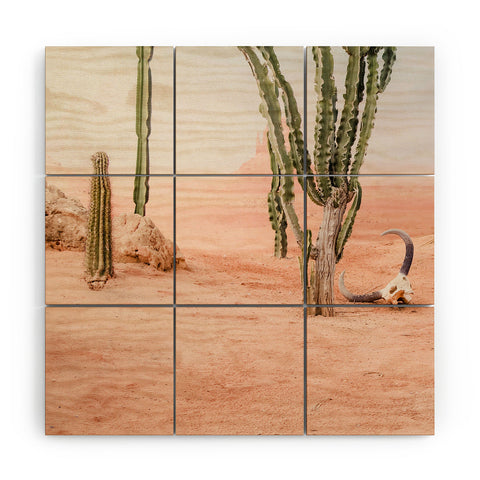 Ingrid Beddoes Desert Peach Wood Wall Mural