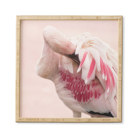 Ingrid Beddoes flamingo love Framed Wall Art