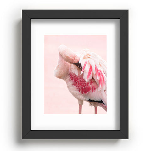 Ingrid Beddoes flamingo love Recessed Framing Rectangle