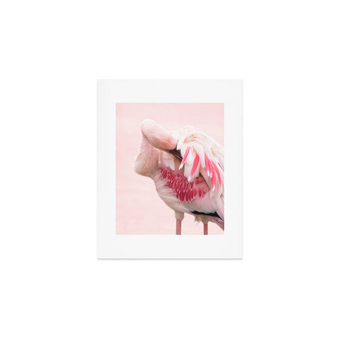 Ingrid Beddoes flamingo love Art Print