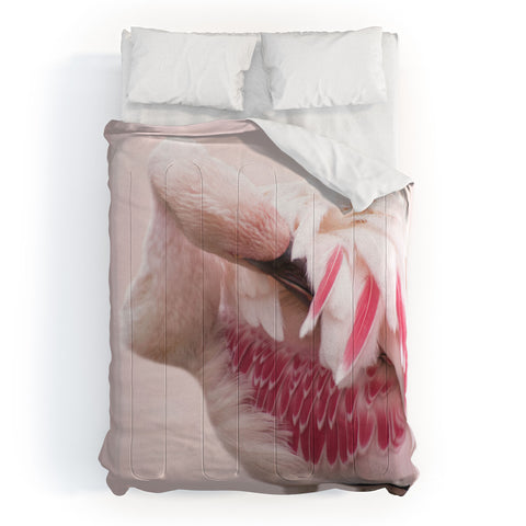 Ingrid Beddoes flamingo love Comforter