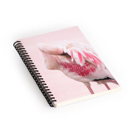 Ingrid Beddoes flamingo love Spiral Notebook