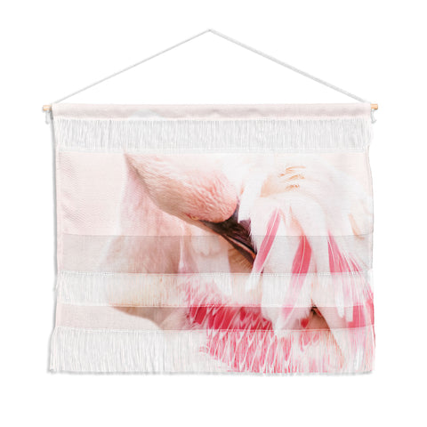 Ingrid Beddoes flamingo love Wall Hanging Landscape