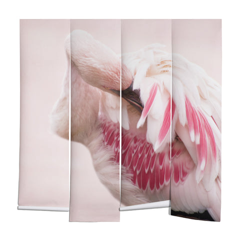 Ingrid Beddoes flamingo love Wall Mural