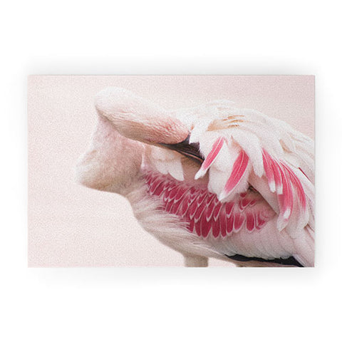 Ingrid Beddoes flamingo love Welcome Mat