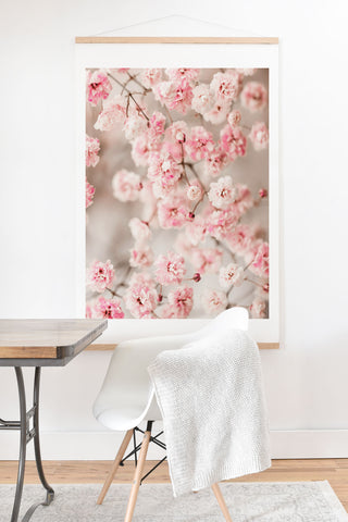 Ingrid Beddoes Gypsophila pink blush Art Print And Hanger