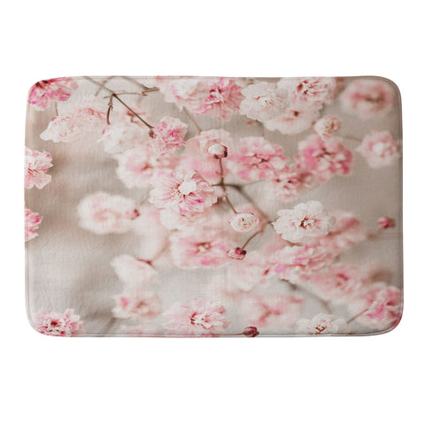 Ingrid Beddoes Gypsophila pink blush Memory Foam Bath Mat