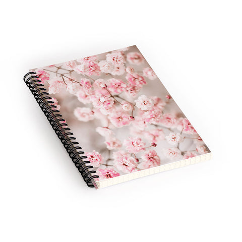 Ingrid Beddoes Gypsophila pink blush Spiral Notebook