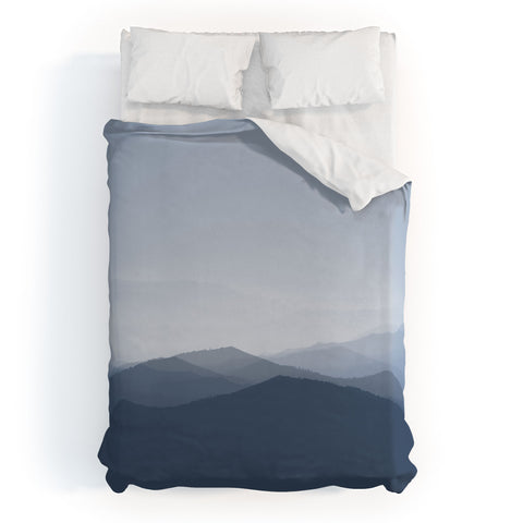 Ingrid Beddoes Hazy morning blues Duvet Cover