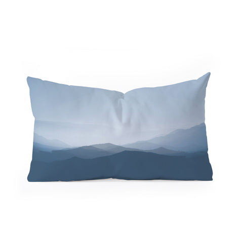 Ingrid Beddoes Hazy morning blues Oblong Throw Pillow