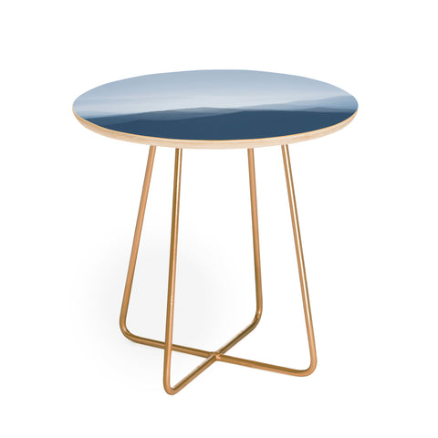 Ingrid Beddoes Hazy morning blues Round Side Table