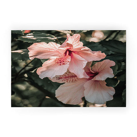 Ingrid Beddoes Hibiscus Flowers Welcome Mat