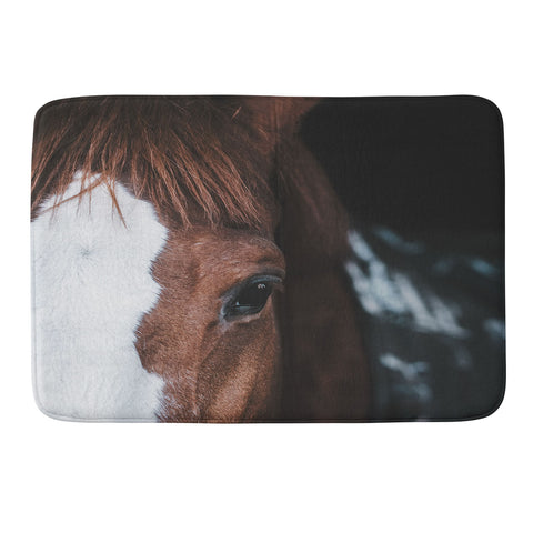 Ingrid Beddoes horse cheyenne Memory Foam Bath Mat