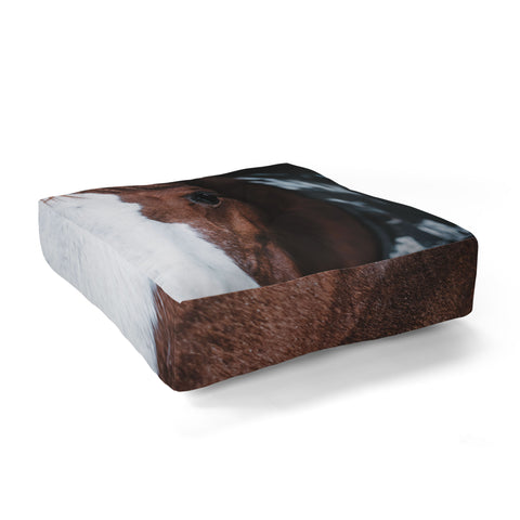Ingrid Beddoes horse cheyenne Floor Pillow Square