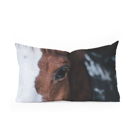 Ingrid Beddoes horse cheyenne Oblong Throw Pillow