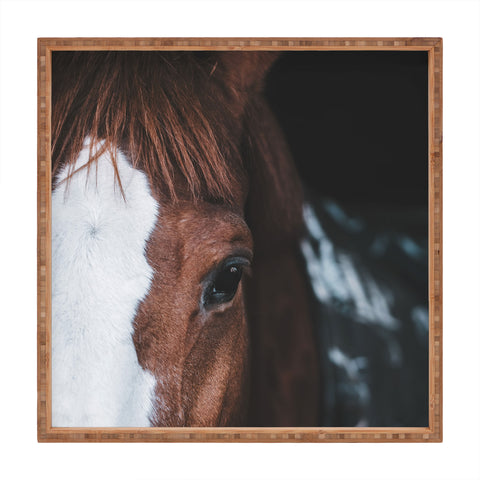 Ingrid Beddoes horse cheyenne Square Tray