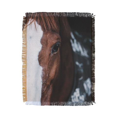 Ingrid Beddoes horse cheyenne Throw Blanket
