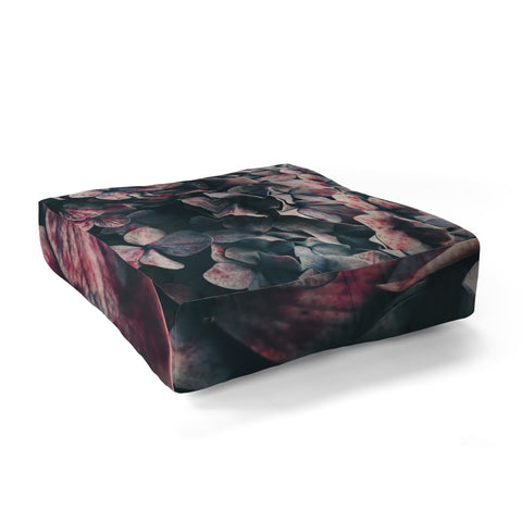 Ingrid Beddoes Hydrangea Moody Blues Floor Pillow Square