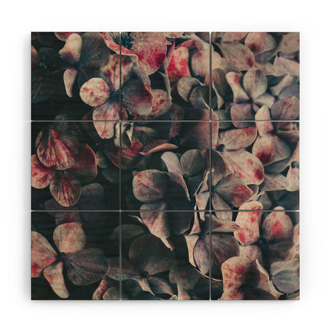 Ingrid Beddoes Hydrangea Moody Blues Wood Wall Mural