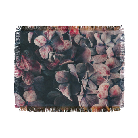 Ingrid Beddoes Hydrangea Moody Blues Throw Blanket