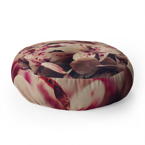 Ingrid Beddoes Hydrangea Pink Freckels Floor Pillow Round