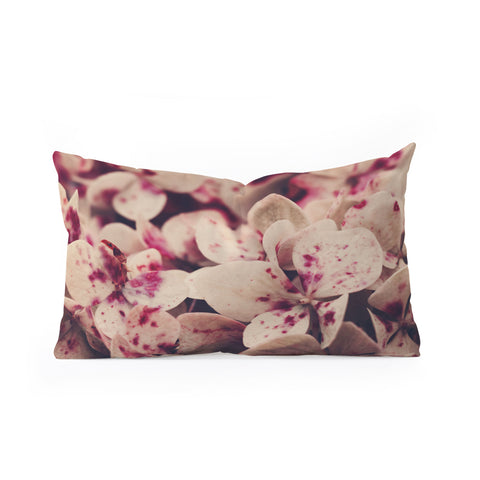 Ingrid Beddoes Hydrangea Pink Freckels Oblong Throw Pillow