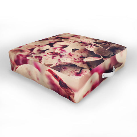 Ingrid Beddoes Hydrangea Pink Freckels Outdoor Floor Cushion