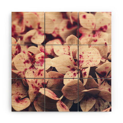 Ingrid Beddoes Hydrangea Pink Freckels Wood Wall Mural