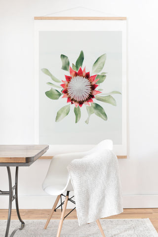 Ingrid Beddoes King Protea flower II Art Print And Hanger