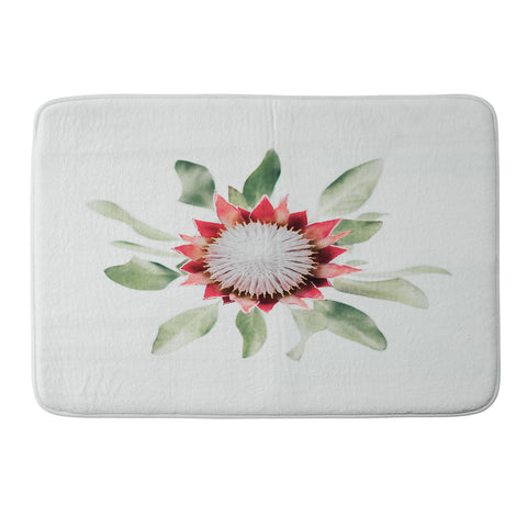 Ingrid Beddoes King Protea flower II Memory Foam Bath Mat