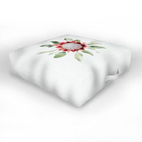 Ingrid Beddoes King Protea flower II Outdoor Floor Cushion