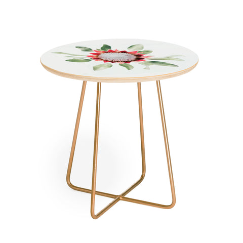 Ingrid Beddoes King Protea flower II Round Side Table