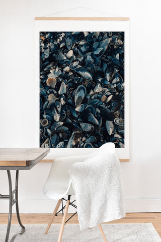 Ingrid Beddoes moody indigo Art Print And Hanger