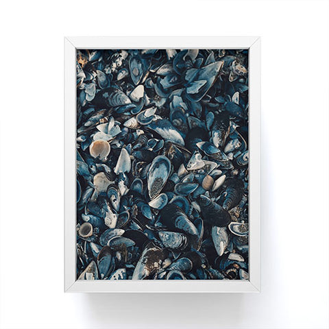 Ingrid Beddoes moody indigo Framed Mini Art Print