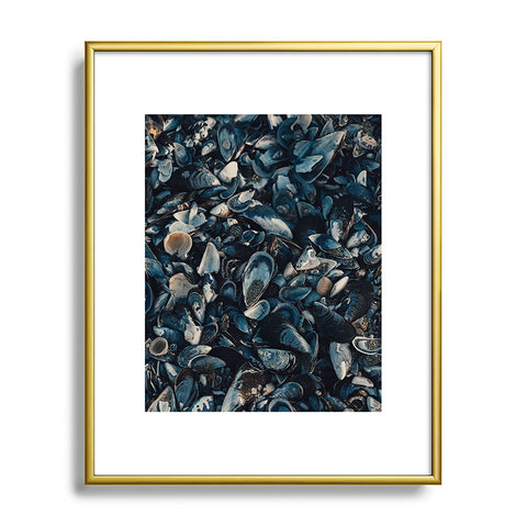 Ingrid Beddoes moody indigo Metal Framed Art Print