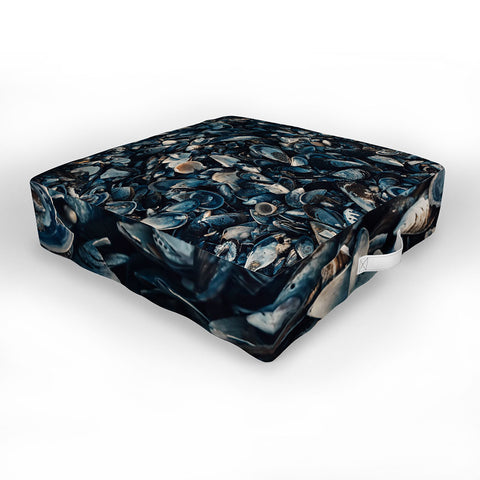 Ingrid Beddoes moody indigo Outdoor Floor Cushion