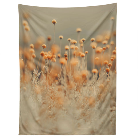 Ingrid Beddoes Mustard Yellow Flowers Tapestry