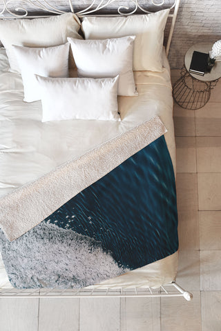 Ingrid Beddoes Ocean Calm Fleece Throw Blanket