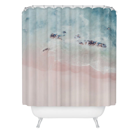 Ingrid Beddoes Ocean Pink Blush Shower Curtain