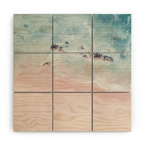 Ingrid Beddoes Ocean Pink Blush Wood Wall Mural