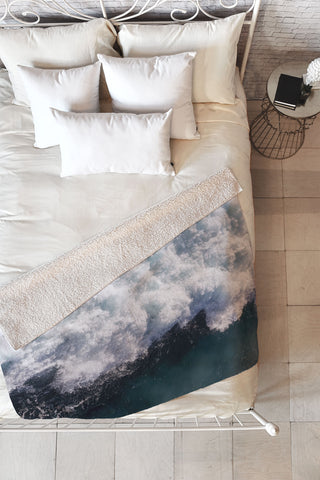 Ingrid Beddoes Ocean Storm Fleece Throw Blanket