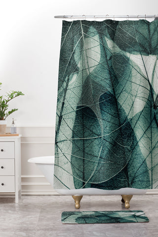 Ingrid Beddoes Olive Green Shower Curtain And Mat