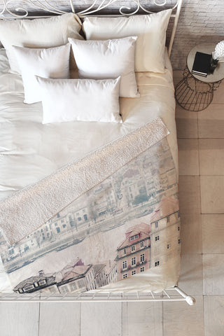 Ingrid Beddoes Oporto Fleece Throw Blanket