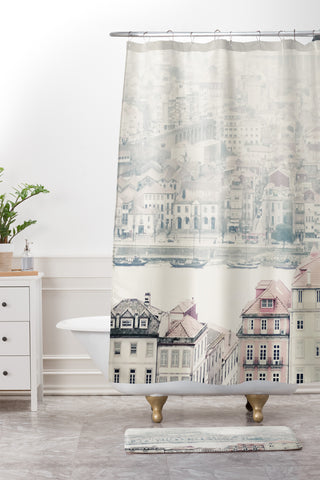 Ingrid Beddoes Oporto Shower Curtain And Mat