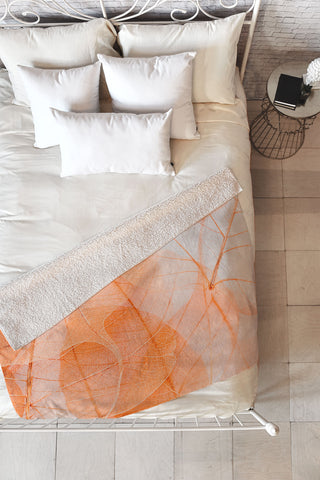 Ingrid Beddoes Orange marmalade Fleece Throw Blanket