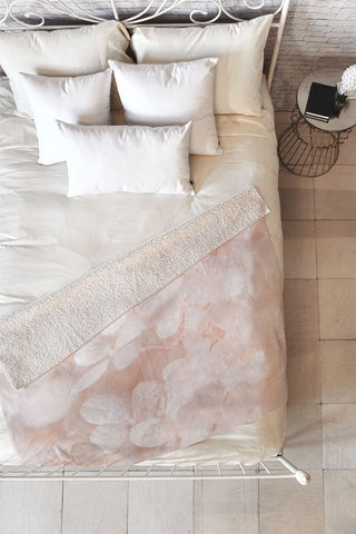 Ingrid Beddoes Peach Melba Fleece Throw Blanket