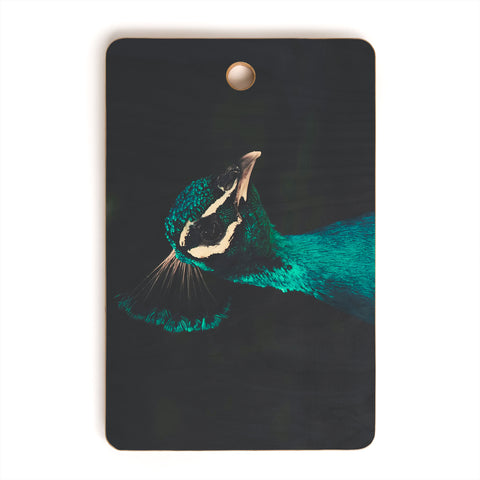 Ingrid Beddoes Peacock and Proud Cutting Board Rectangle